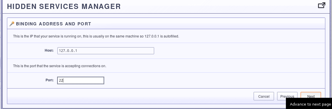 Point it at the future home of your SSH server