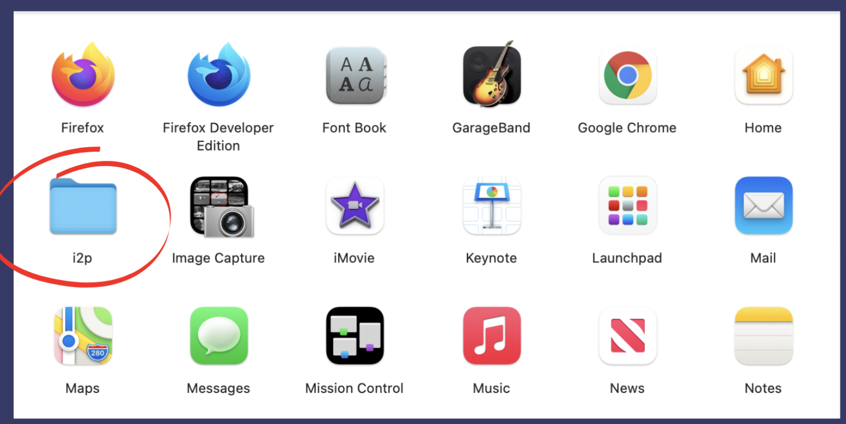 Uygulamalar klasörünü açın