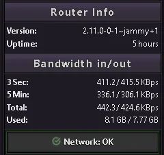 路由器控制台 - 共享客户端 绿色