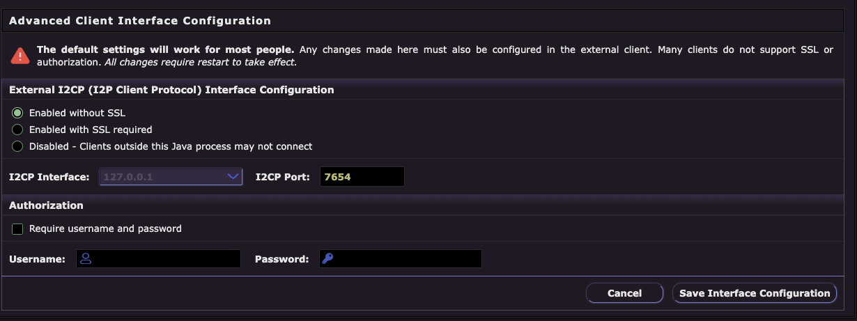 Router Console I2CP Yapılandırması