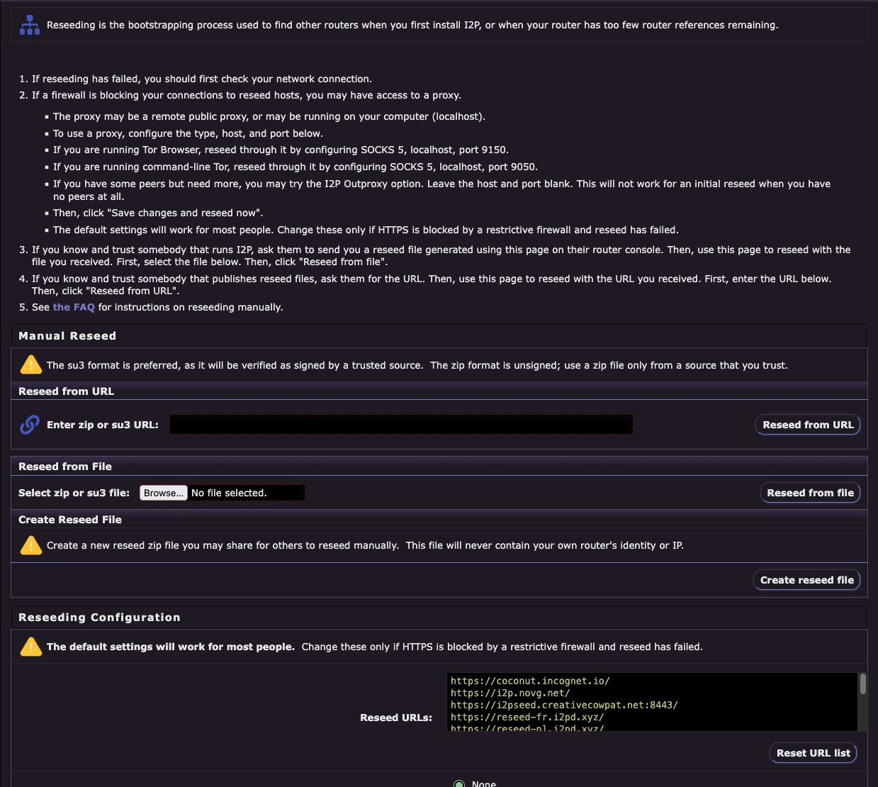 Router Console Reseed Yapılandırması