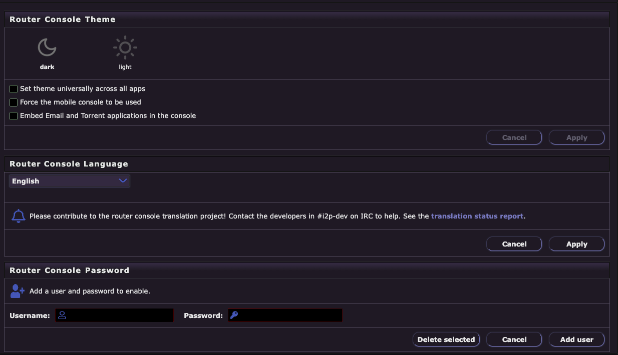 Router Console UI Yapılandırması